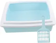 BESPORTBLE Cat Litter Box for Cats and Kittens with Detachable High Fence Prevents Litter Spill Easy to Clean
