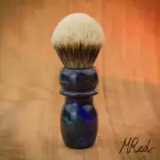 Galaxy-Edelharz 26mm Shaving Brush 2-Band Silvertip Badger Hair MRed France