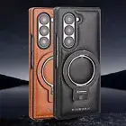 Luxury Leather Magnetic Invisible Stand Shockproof Case for Samsung Z Fold 6/5/4