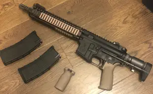 售好槍-小馬DD雙授權刻印GHK Mk18-C 10.5吋超緊緻伸縮托科特Colt+DD M4 HK 416c