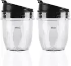 2 Pack Replacement Parts Cup with Lid,Compatible with Ninja Blender Auto Iq BL48