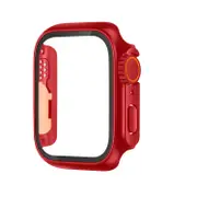 For Apple Watch Series 7,45-mm Case,Glass PC Integrated Case,Red