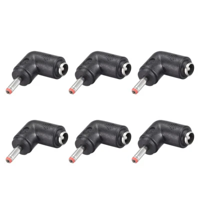 6pcs DC Power Connector Right Angle 5.5mm x 2.1mm Female to 3.5mm x 1.35mm