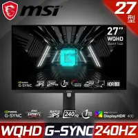 在飛比找PChome24h購物優惠-MSI 微星 G274QPX 27吋 240Hz IPS電競