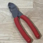 Snap On 7" Diagonal Cutters Pliers Red Soft Grip Handle 87BCF NEW 2025 Date Code