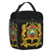 i2666 Kingdom Of Morocco Insulated Lunch Tote Bag Moroccan Patriotic Portable Thermal Cooler Bento Box Kids School Children swg3898
