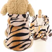 Pet Tiger Into A Hat Warm Jumpsuit Coat For Dogs Soft Comfortable Sweater Vest