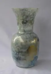Genuine Italian Art Glass Vase Franco Italy Blue Gold Color Style Argo No 432