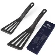 HOTEC Heat Resistant Silicone Slotted Fish Turner Spatula Set Flipper Cooking...