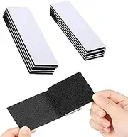 5 Pairs Black Sticky Hook and Loop Tape,Hook and Loop Tape,Double Sided Self Adhesive Tape,Double Sided Hook and Loop Tape,Adhesive Strips,for Cars,Foot Mats,Use on All Surfaces