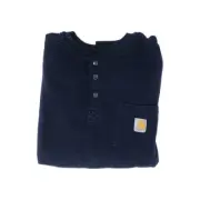 CARHARTT Mens Blue Long Sleeved With 1/4 Snap Front SZ. Medium (Brand New)