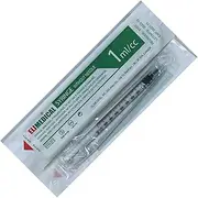 Elimedical Veterinary Syringe Without Needle, Luer Slip, 1cc/ml, 100pcs/box, 01ST