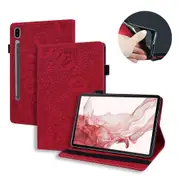 For Samsung Galaxy Tab S9 Fe+ Tablet Case Card Slots Leather Cover Pattern