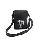 Unisex Stussy Black Mens Shoulder Bag Cross Body Bag