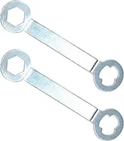 FYHJNC Metal Football Boot Stud Wrench - 2 PCS Football Studs Spanner Steel Track Spikes Wrench, Rugby Stud Key Replacement Tool for M5 Soccer Shoes, Football and Rugby Shoes (Silver)