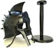 Medieval Black Gladiator Maximus Helmet Knight Greek Spike Armor Wearable Helmet