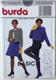 Burda 4442 Misses Jackets Sewing Pattern Sz 8-20