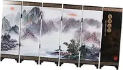 MERRYHAPY Solid Wood Room Divider Chinese Art Craft Mini Desktop Screen Partition Decorative Screen Ornament