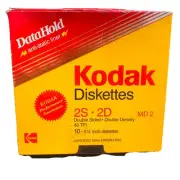 Vintage Kodak 5.25” Floppy Diskettes 2S 2D MD2 Box Of 10 Double Density