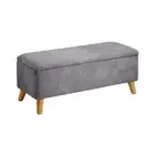 NNEED Storage Ottoman Blanket Box LARGE Polyester Grey