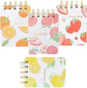jojofuny 4pcs Tearable Coil Notepad Portable Small Student Note Pads with Double Sided Cover for Writing Sketching and Ideas for Offices Classrooms and Homes