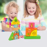 Wooden Building Blocks Toy Building Block Set For Preschool Kids Wooden Building Blocks Set Creative Colored Blocks For