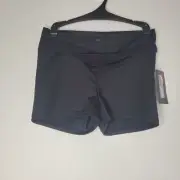 Bloch black v front pull on stretch short dance athletic shorts size small NWT