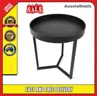 Noir Coffee /side Table Modern Elegant Round Industrial Black Metal Frame AUS