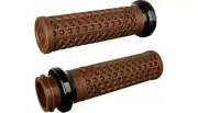 ODI Vans V-Twin Full Waffle Lock-On Grips 1" Brown/Black Clamp HD Cable