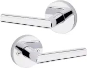 Privacy Door Lever - Polished - Round Rose