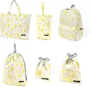COLORFUL CANDY STYLE NU306400 Kindergarten Entrance School Entrance 6-Piece Set, Lesson Bag, Quilting (Gusseted), Shoe Case, Drawstring Bag, Gymnastics Clothing Bag, Lunch Bag, Cup Bag, Small Items,