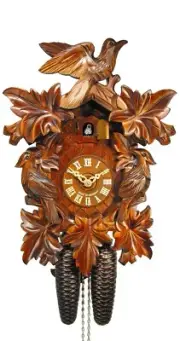 Cuckoo Clock Seven Leaves, three Birds 2.0085.01.C NEW