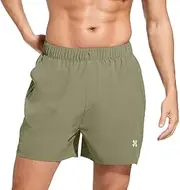 [poief] Men's Shorts Gym Shorts 5 inch Quick Dry Workout Shorts Running Shorts