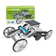 STEM Toy 4WD Car DIY Climbing Vehicle Motor Car Educational Solar Powered Car Engineering Car for Kids&Teens, Science Bu