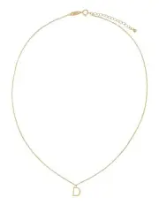 [Mocha] Elly Lou Timeless Initial D Necklace in Light Gold