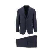 [TAGLIATORE] TAGLIATORE Virgin wool three-piece tailored suit Man 54 54 Blue