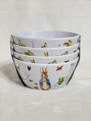 Beatrix Potter Peter Rabbit Melamine Bowl Set Easter 4 piece Set NEW