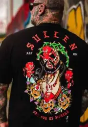 Sullen Clothing "Sinner" Standard Mens tee Art Collective tattoo Black