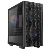 DeepCool MATREXX 40 FS Micro-ATX Case, 3xTri-Color LED Fans, Tempered Glass Pane