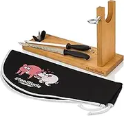 Steelblade - Ham Stand + Cover Ham Kukuxumusu + Ham Knife and Chaira - Ham Stand Made in Spain
