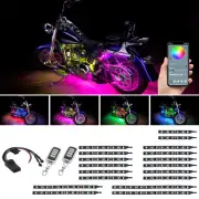 LEDGlow 18pc Bluetooth Million Color LED Motorcycle Light Kit w Smartphone App