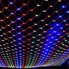Solar Net Mesh Curtain Light LED Fairy String Lights PartyWedding Garden Outdoor