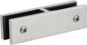 AcbbMNS 180 Degree Glass to Glass Clip, 316 Stainless Steel Joiner Bracket Railing Balustrade Pool Fence Clamp Fits 10-12mm Thickness Glass