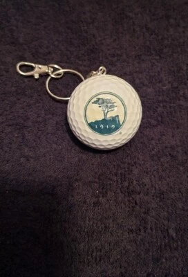 Pebble Beach Golf Ball Keychain with Clip
