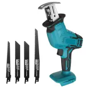 18V 10mm Coedless Electric Reciprocating Saw Variable Speed Metal Wood Cutting Tool Electric Saw With 4X Saw Blades For