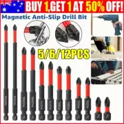 5/6/12pc High Magnetic Screw Driver Drill Bit Set, Magnetic Drill Bits Anti-Slip