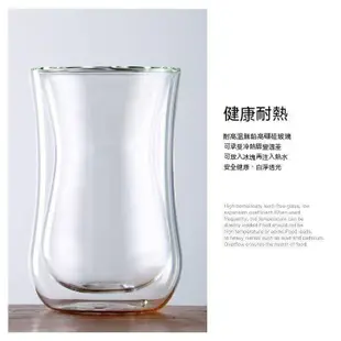 創意雙層玻璃杯 家用防燙水杯 泡茶杯 冰咖啡杯 隔熱杯子