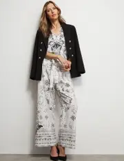 Liz Jordan Tie Print Pant