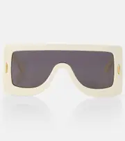 [Loewe] Loewe Anagram flat-top sunglasses One Size white