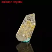 10Ct 100% Natural Rutile Flowers & Phantom Quartz Crystal Pendant Polished --261